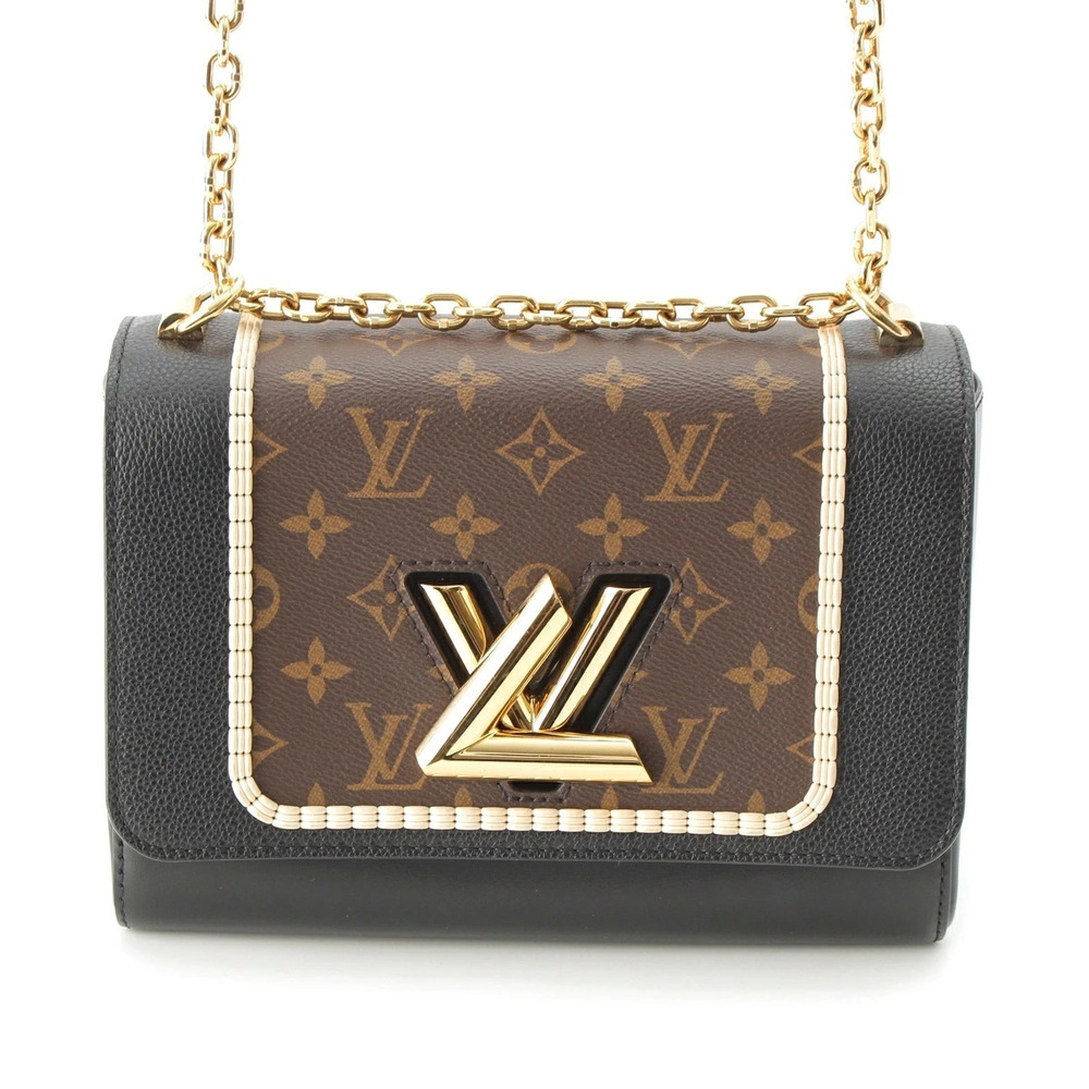 Louis Vuitton Twist Monogram Chain Shoulder Bag Brown